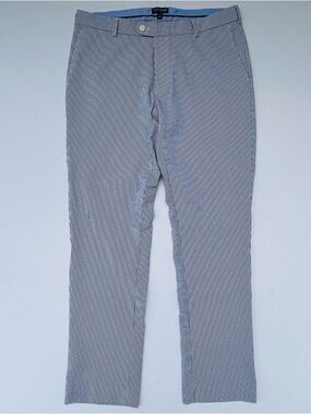 Peter Millar White/Grey Stripes Crown Crafted Seersucker Men’s Golf Pants 35/30